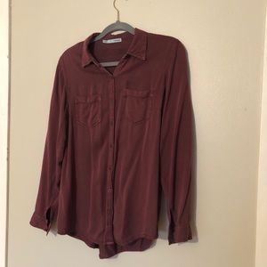 Burgundy Button Down